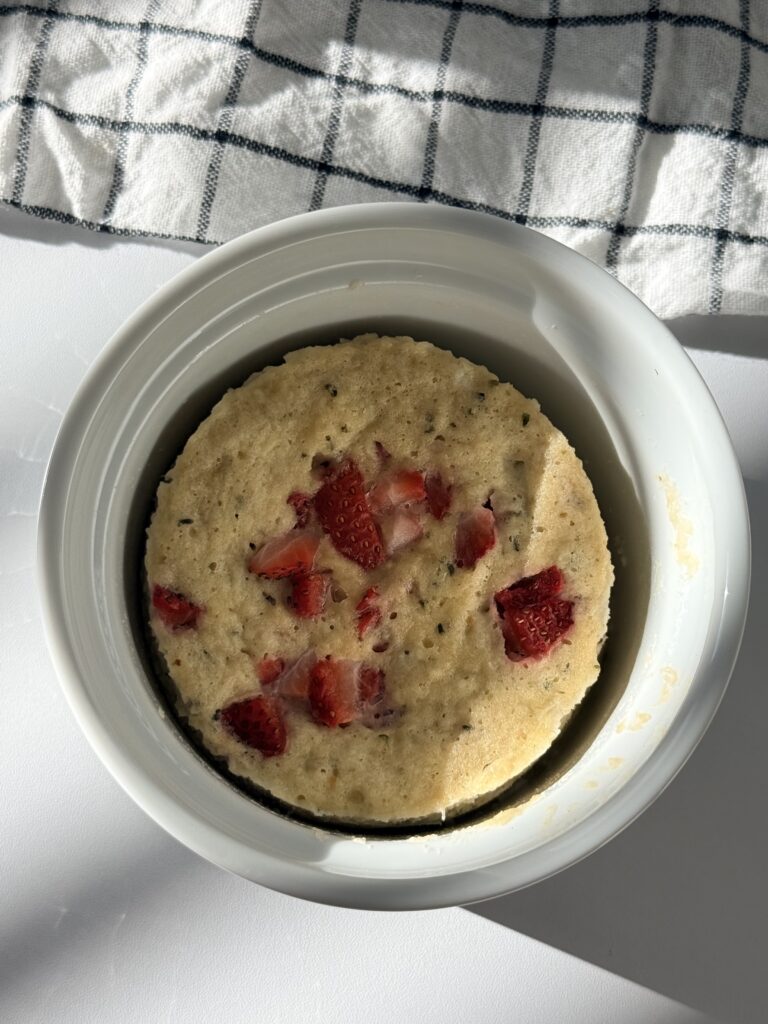 Strawberry Banana Breakfast Cake | 5-Minute Recipe