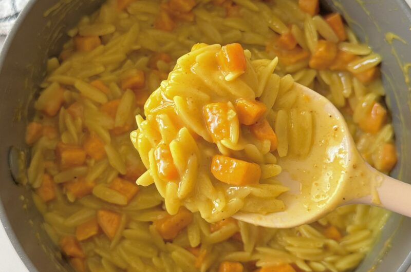 Creamy Coconut Sweet Potato Orzo | Easy One-Pot Recipe