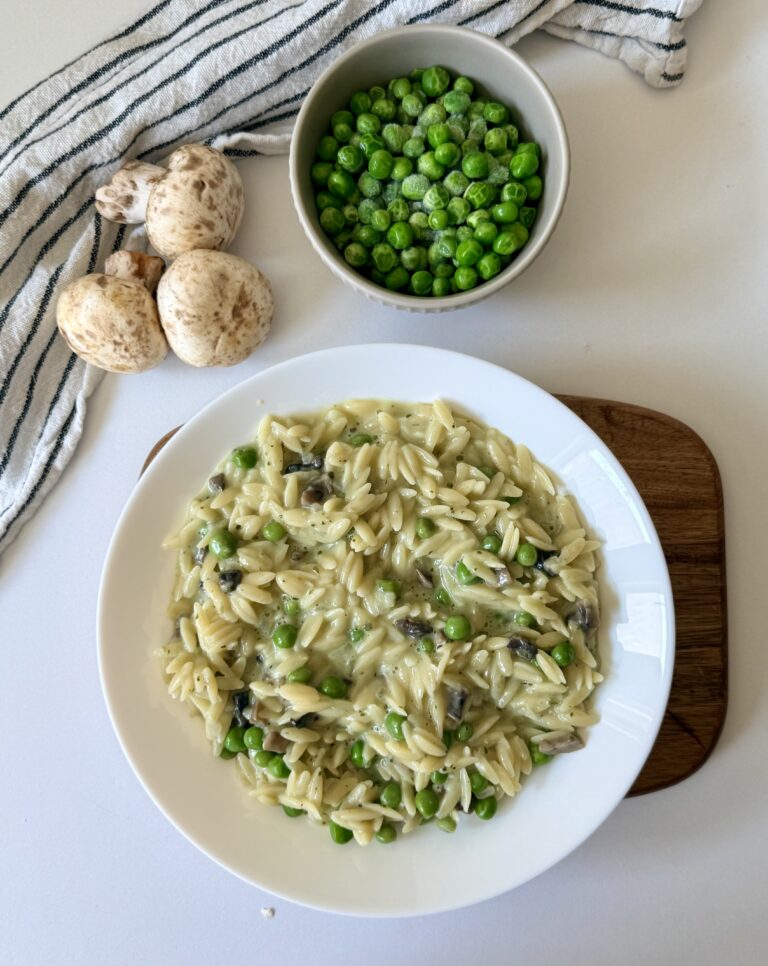 One-Pot Creamy Mushroom Pesto Orzo