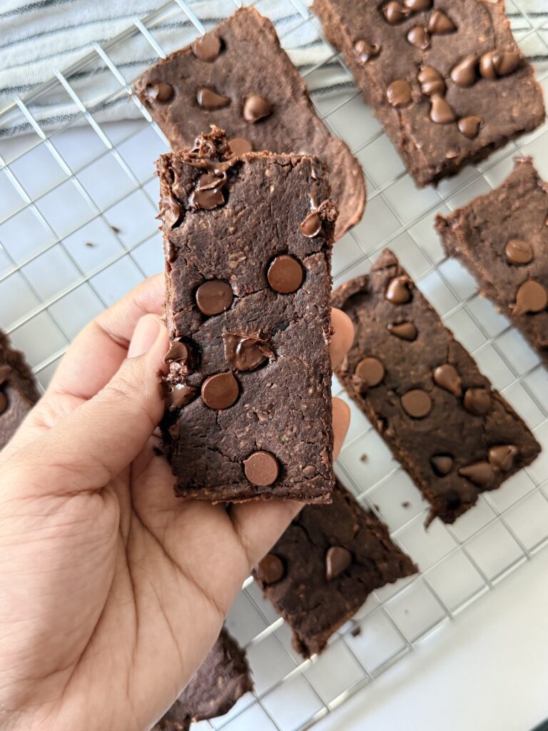 Black Bean Zucchini Brownie Bars | Easy Kid Snack