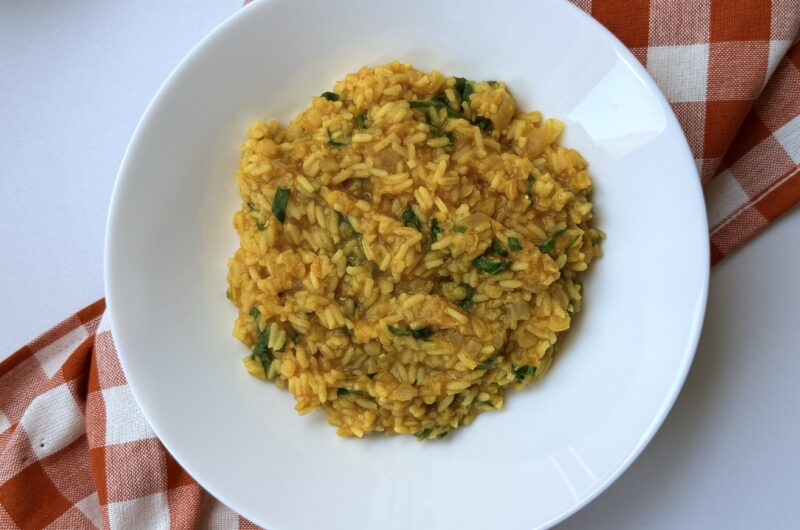 Creamy Pumpkin & Red Lentil Rice