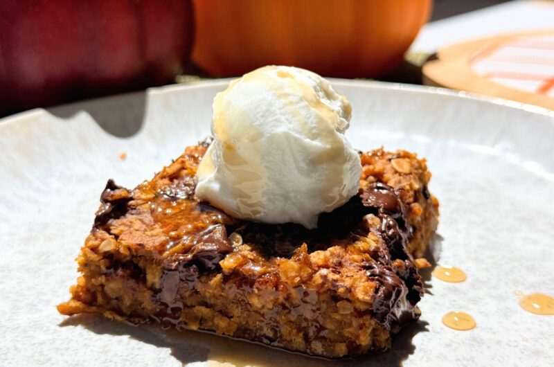 Pumpkin Oat Bars with Chocolate Chips
