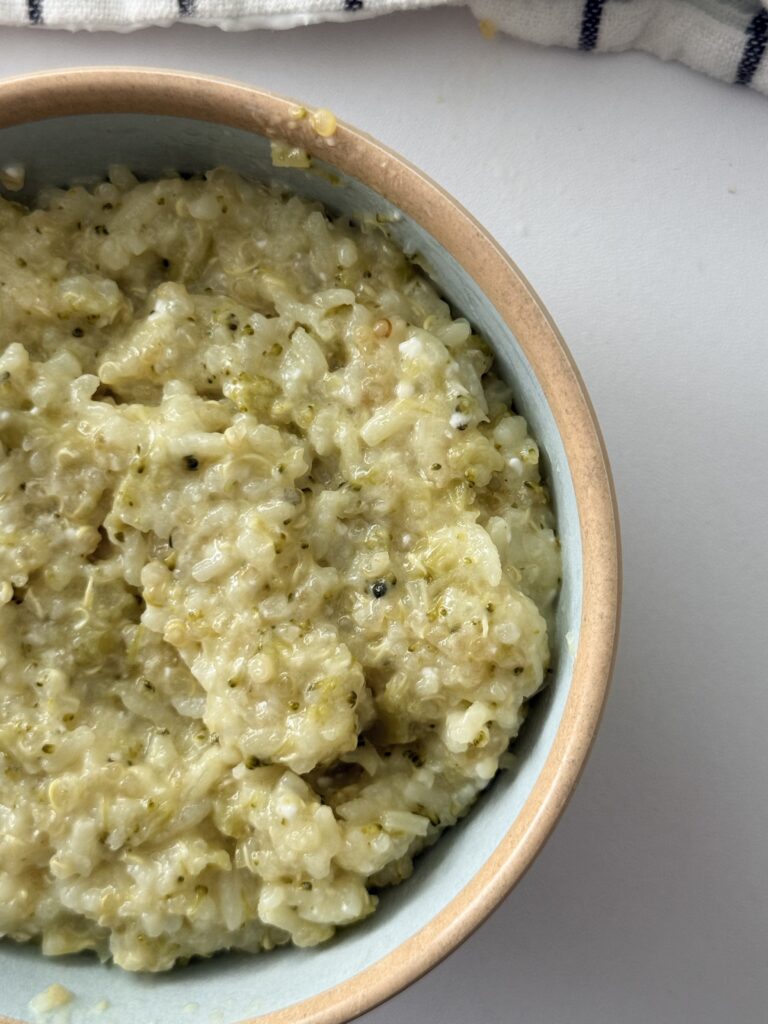 One-Pot Broccoli Cheddar Rice with Quinoa
